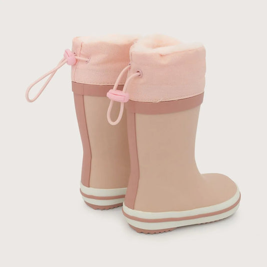 Bota de Agua Abrigada Interior Fur Rosada Niña