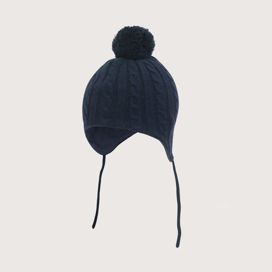 Gorro Bebe Invierno Azul Niño