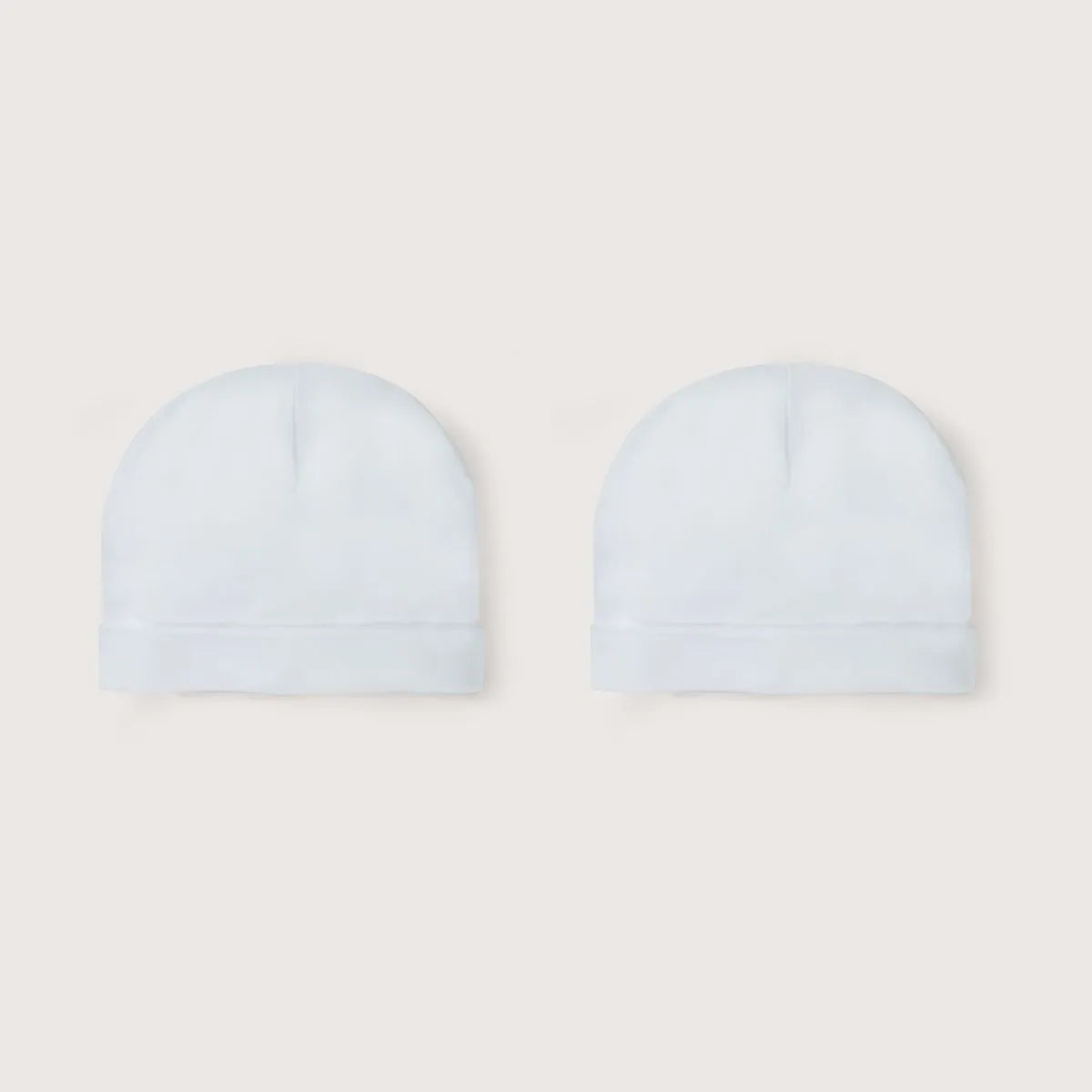 Pack 2 Gorros Ajuar Blanco Bebé Unisex