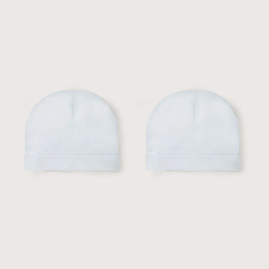 Pack 2 Gorros Ajuar Blanco Bebé Unisex
