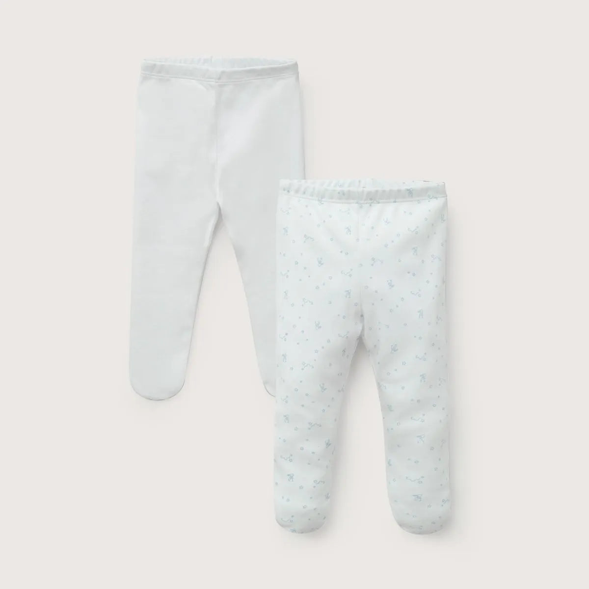 Pack 2 Panty Ballerina Blanco/Celeste Bebé Niño