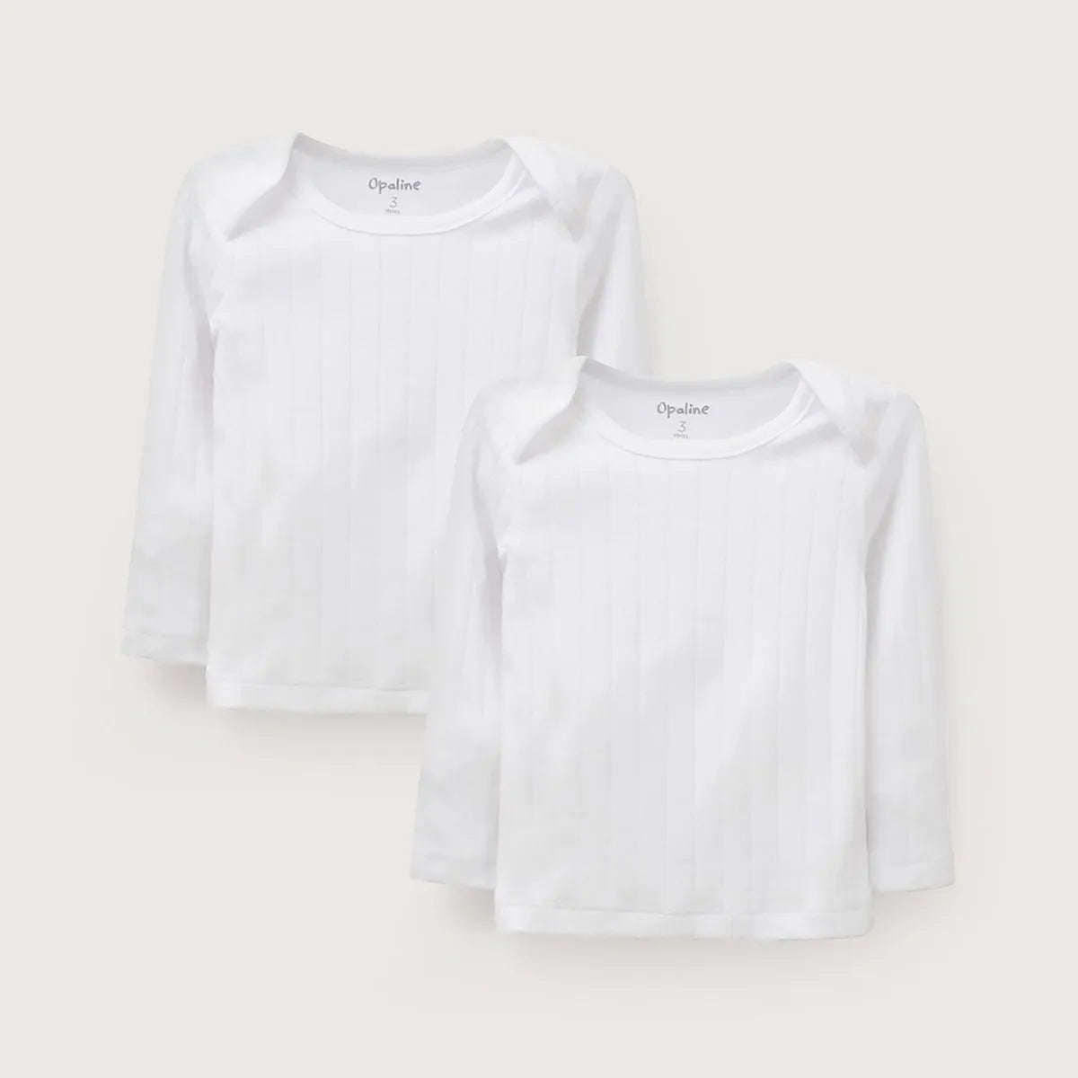 Pack 2 Camiseta Acanalada Blanca Bebé Unisex