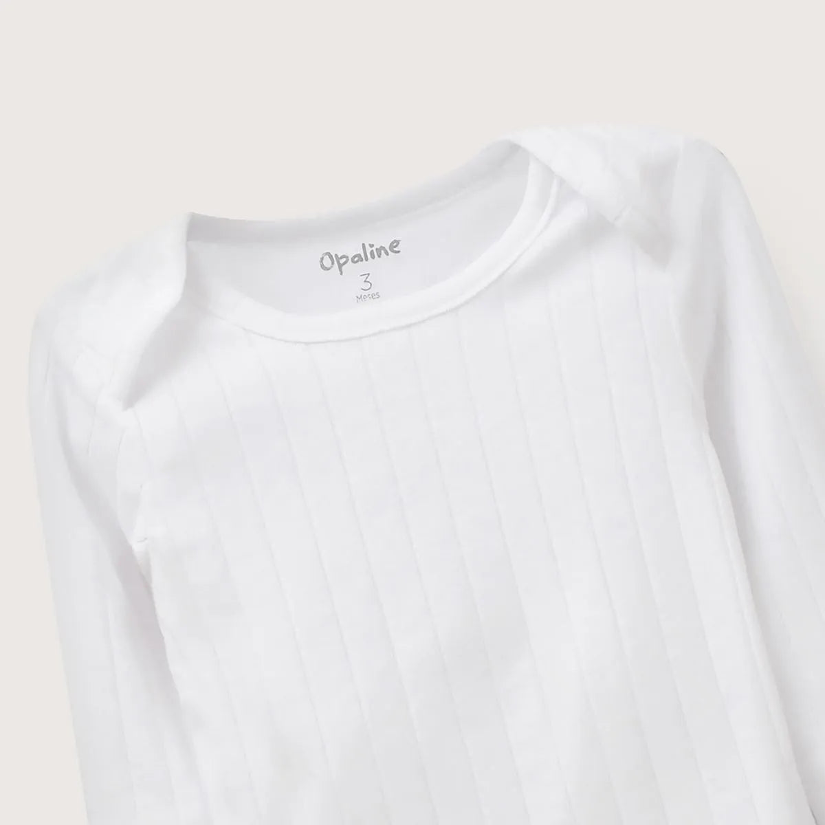 Pack 2 Camiseta Acanalada Blanca Bebé Unisex