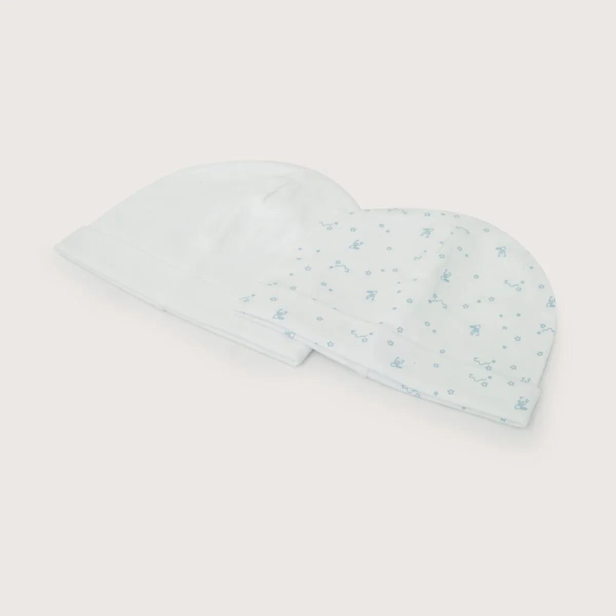 Pack 2 Gorro Ajuar Celeste Bebé Niño