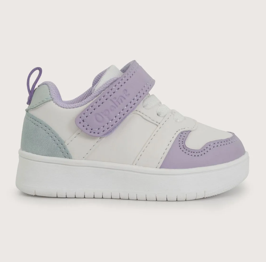 Zapatilla Urbana Niña Blanca con Lila