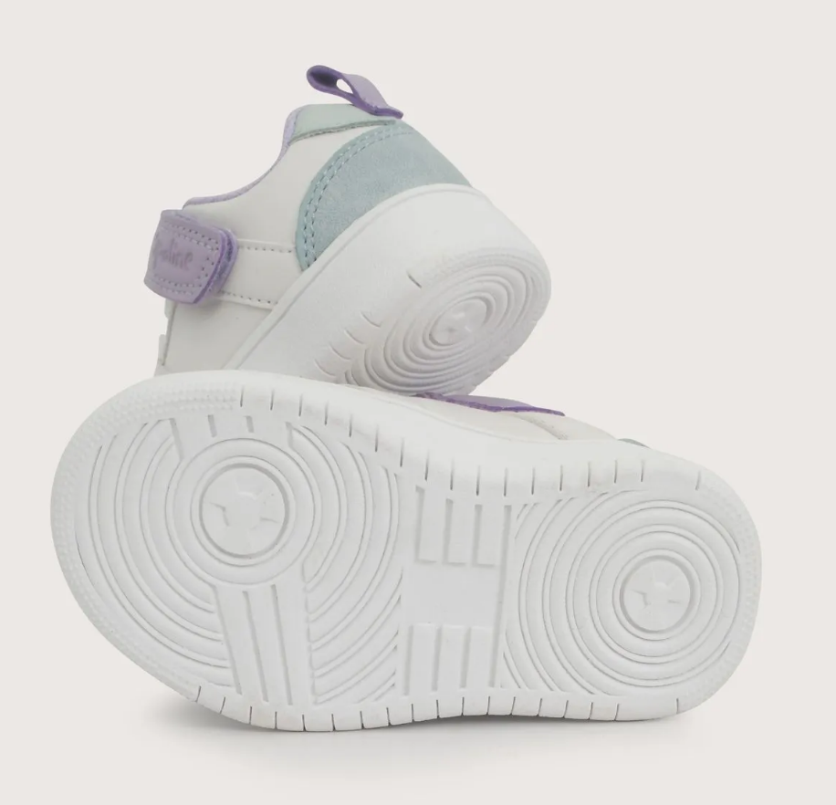 Zapatilla Urbana Niña Blanca con Lila
