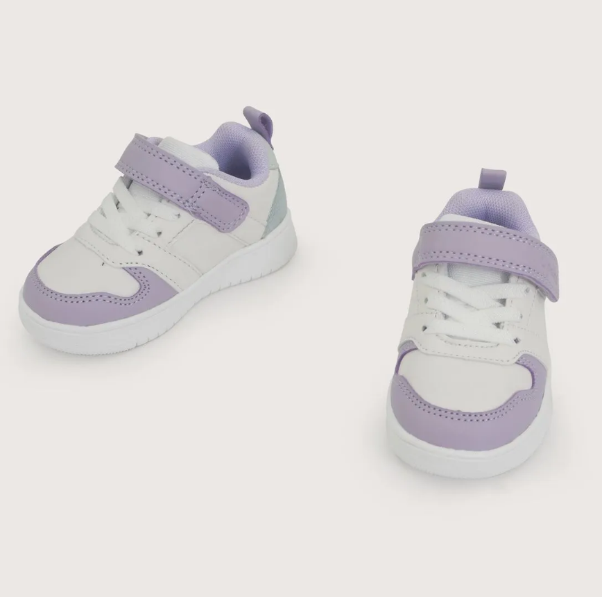 Zapatilla Urbana Niña Blanca con Lila