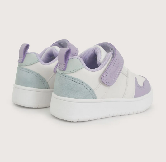 Zapatilla Urbana Niña Blanca con Lila