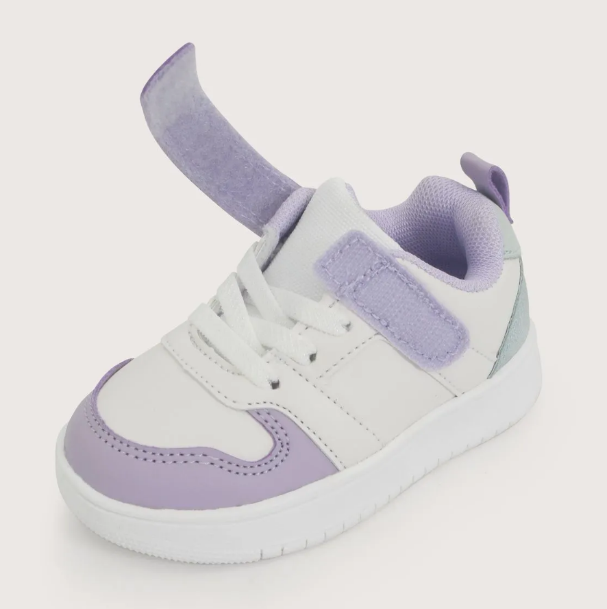 Zapatilla Urbana Niña Blanca con Lila