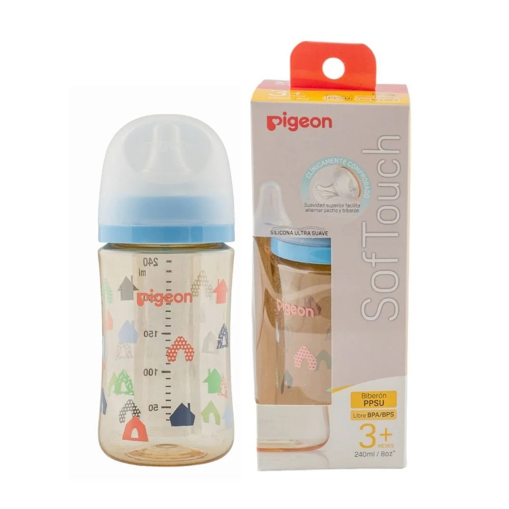 Mamadera PPSU "House" 240 ml SofTouch Pigeon