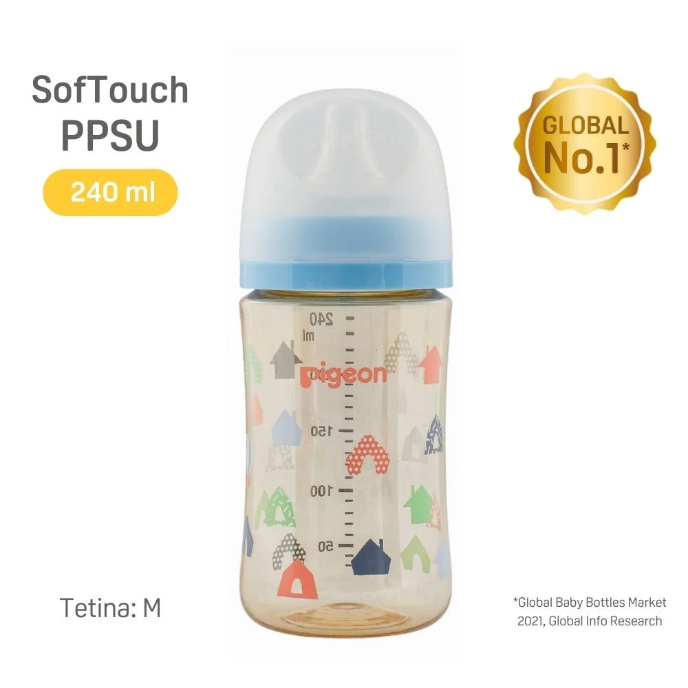 Mamadera PPSU "House" 240 ml SofTouch Pigeon