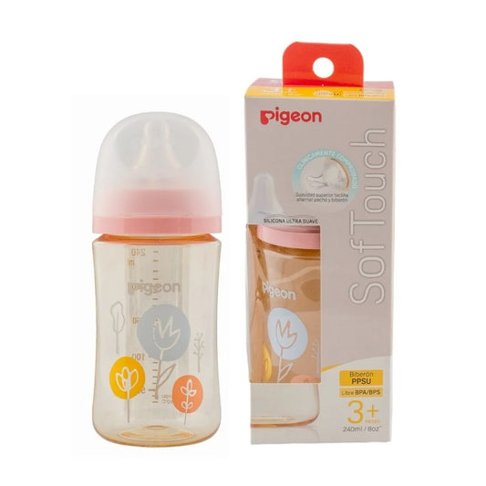 Mamadera PPSU "Flower" 240 ml SofTouch Pigeon