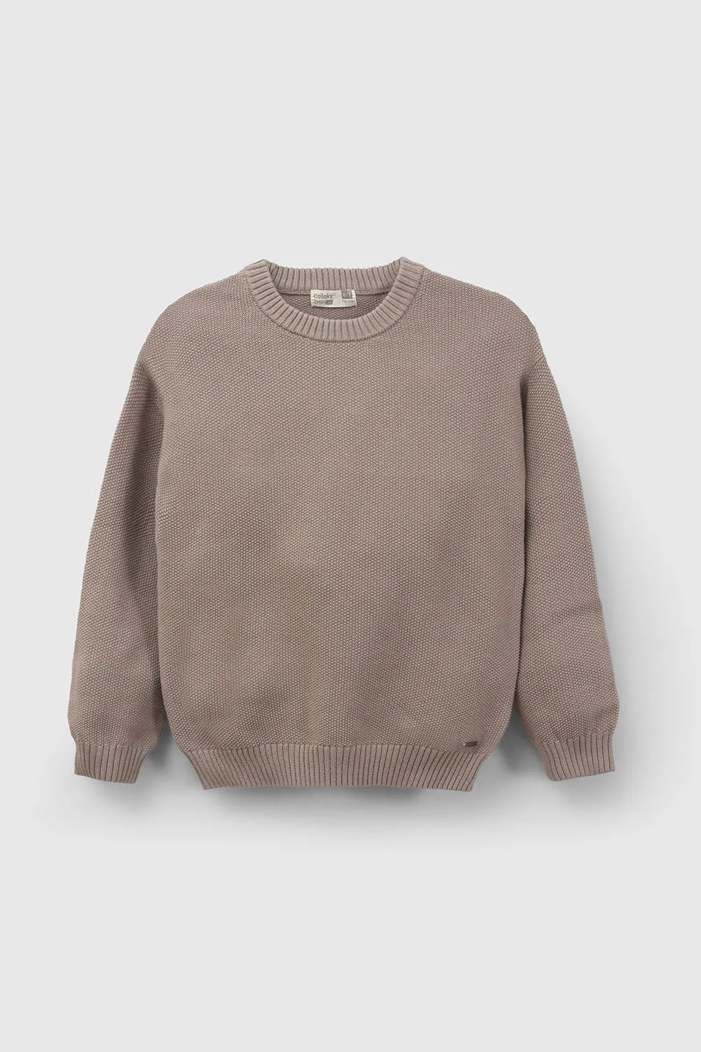 Sweater tejido niño café