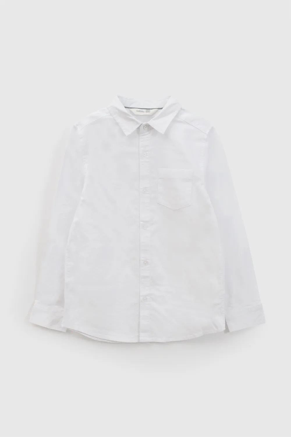 Camisa oxford niño blanca