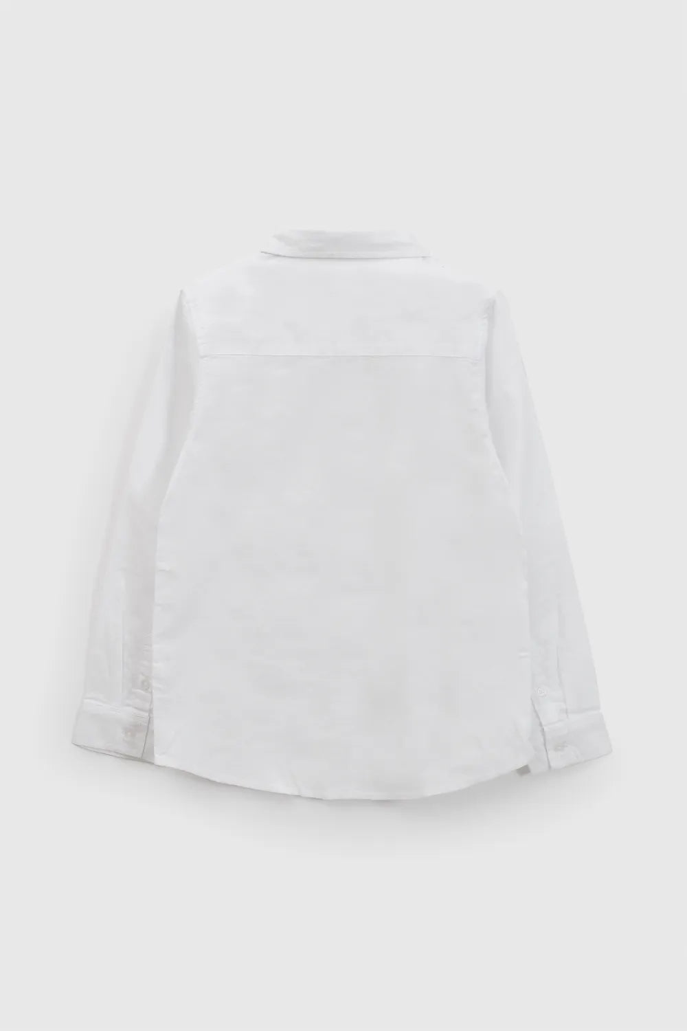 Camisa oxford niño blanca