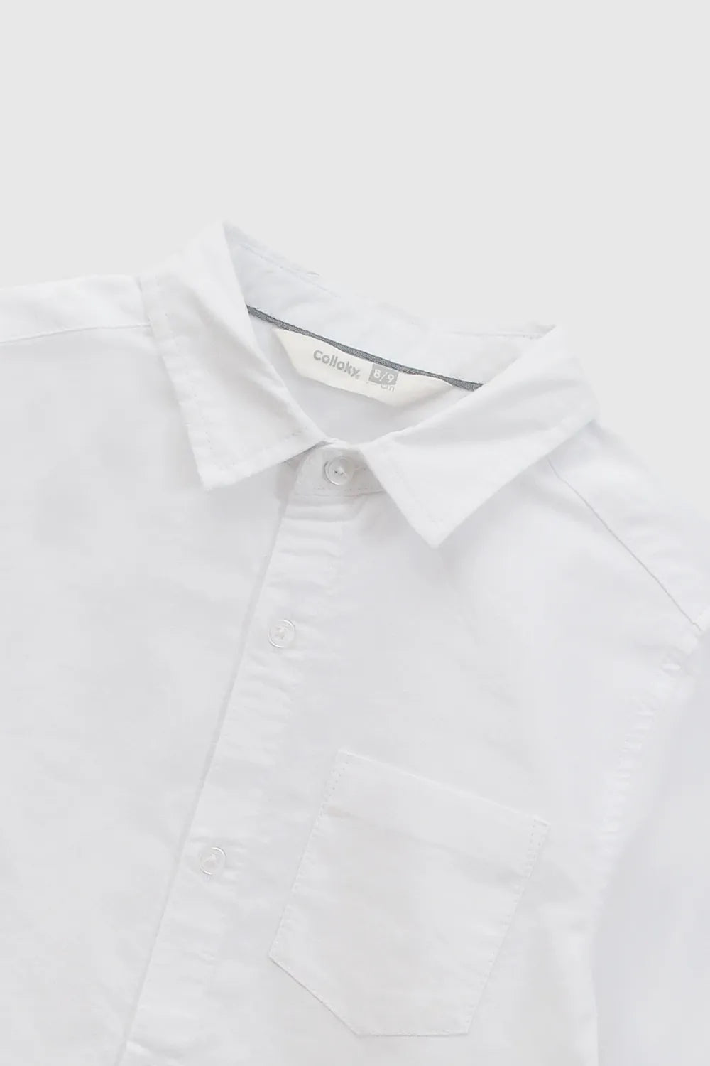 Camisa oxford niño blanca