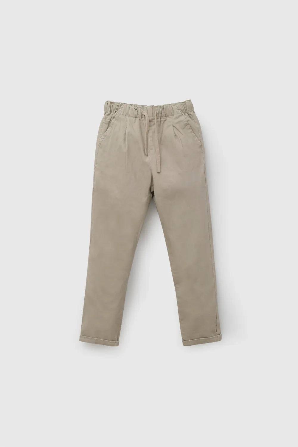 Pantalón gabardina niño café