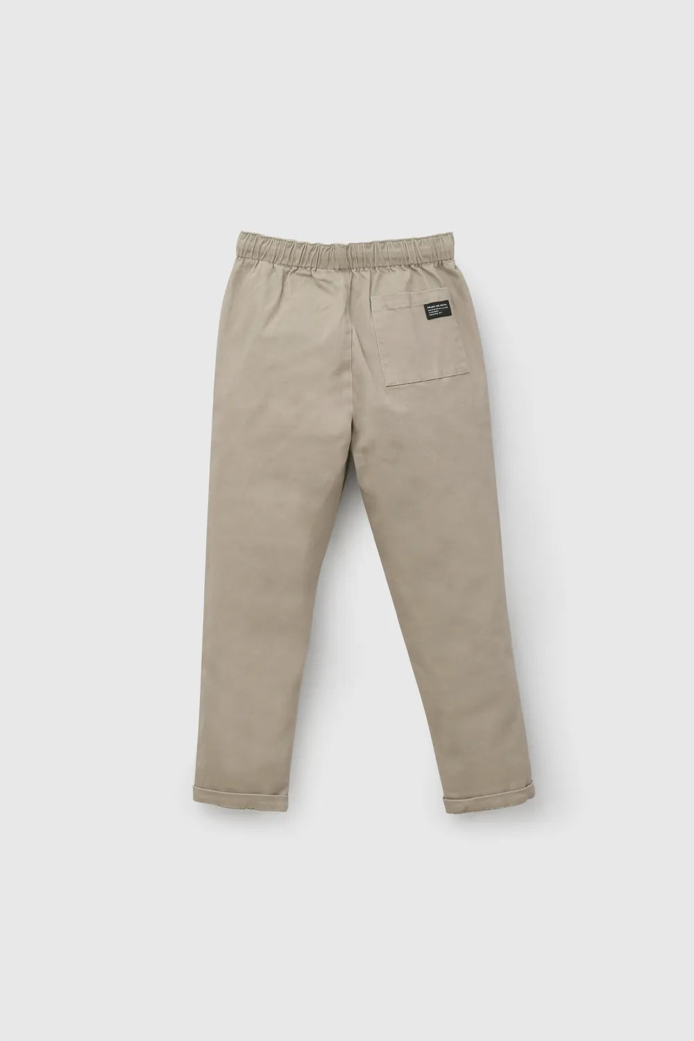 Pantalón gabardina niño café