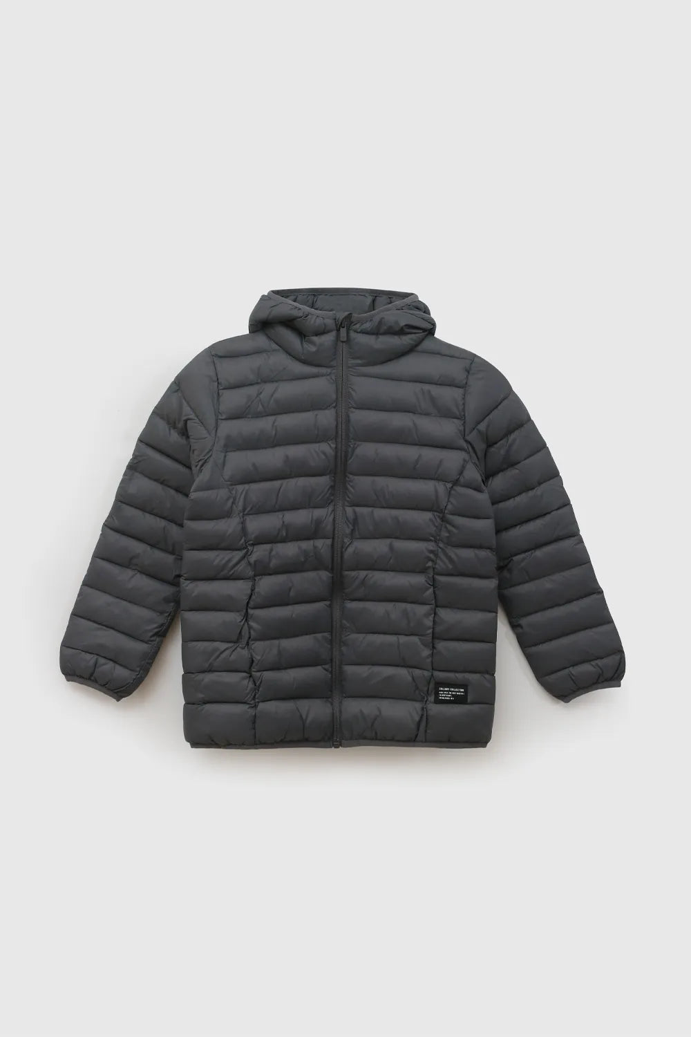 Parka con Cierre Niño Gris