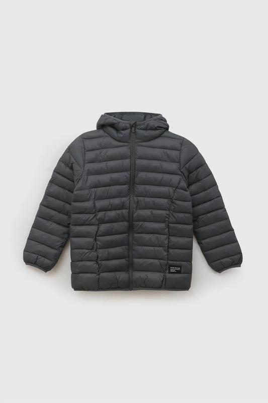 Parka con Cierre Niño Gris