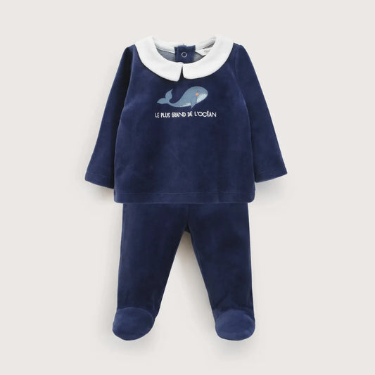 Conjunto Plush Bebe Niño Azul Marino