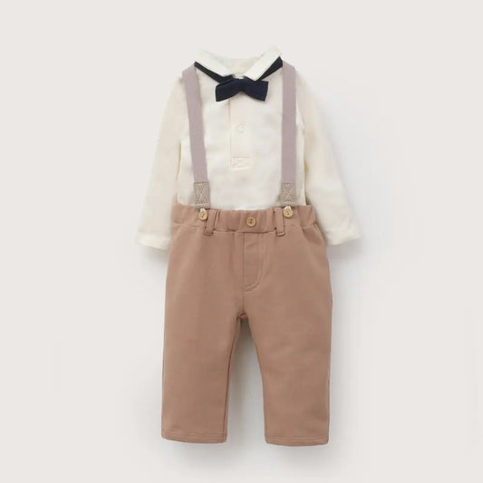 Conjunto De Vestir Bebe Niño Cafe