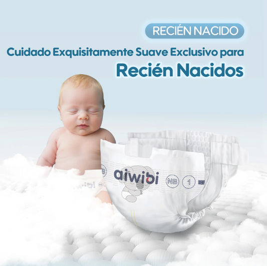 1 Paquete de Pañal para Bebés Premium Aiwibi - Recién Nacido - 22 unidades - 2 a 5 kg