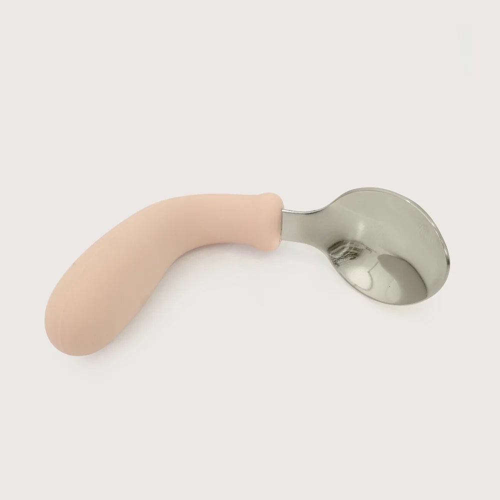 Set Cuchara + Tenedor Silicona y Acero Inox Giratorios