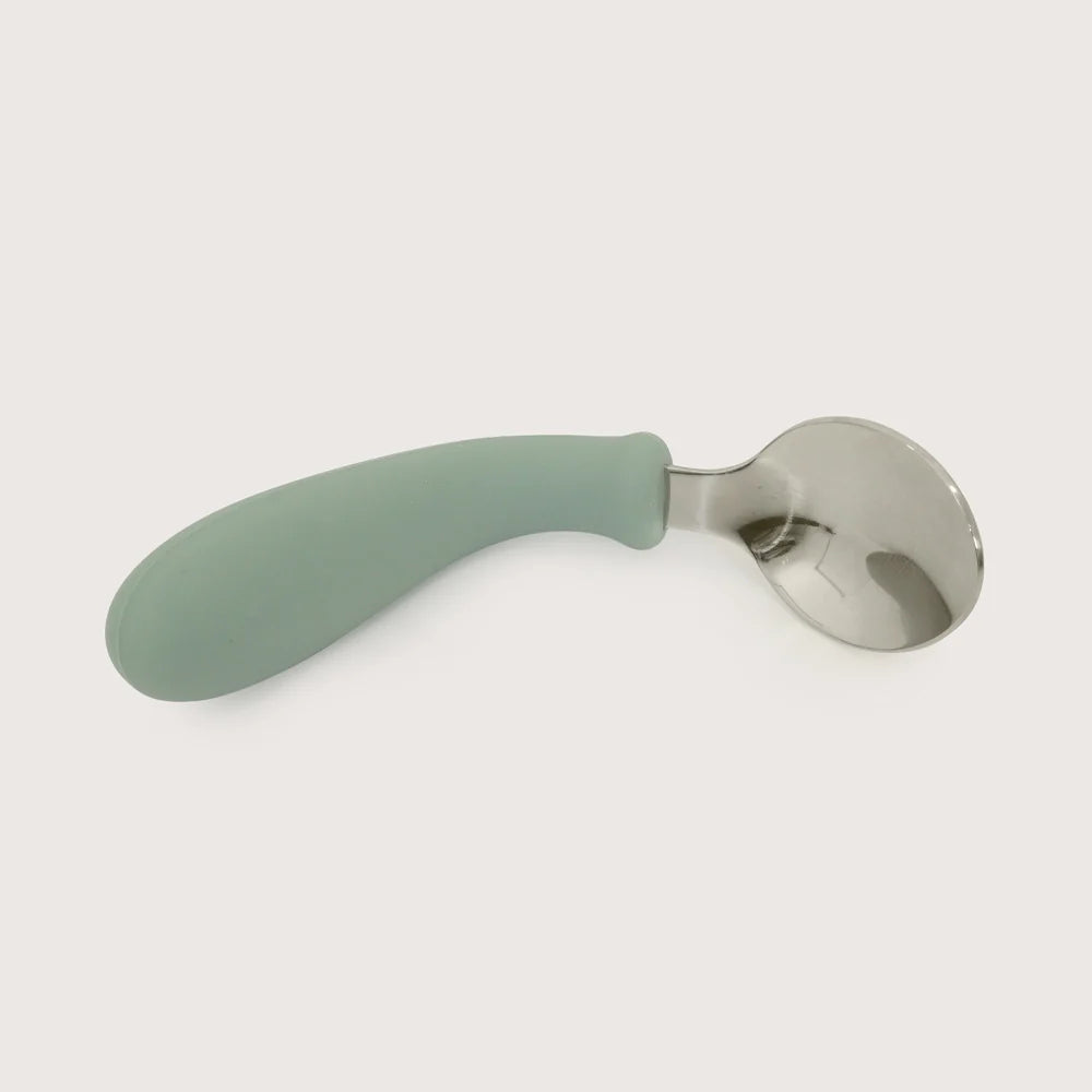 Set Cuchara + Tenedor Silicona y Acero Inox Giratorios