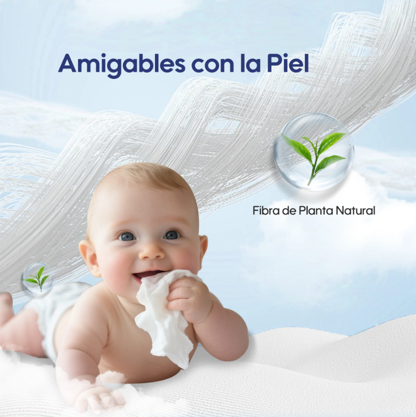 3 Paquetes de Toallitas húmedas para bebés 99,91% de agua / 240 unidades