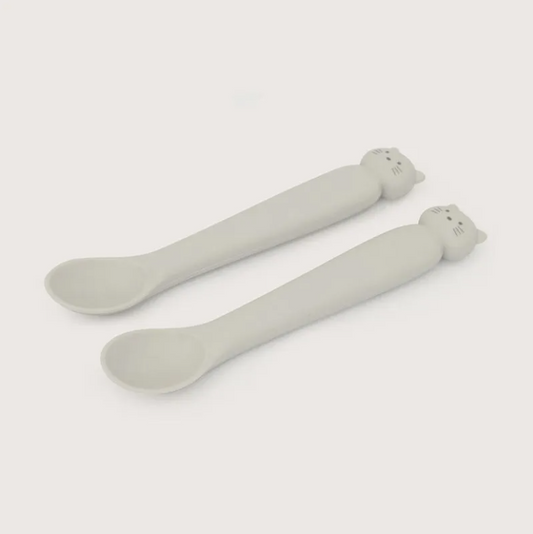 Set 2 Cucharas Gato Gris