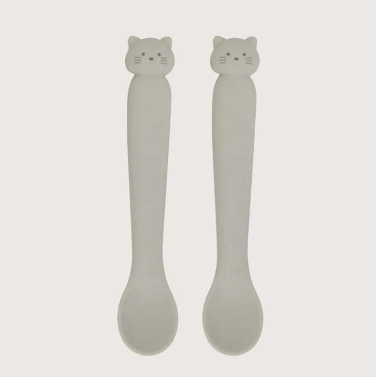Set 2 Cucharas Gato Gris