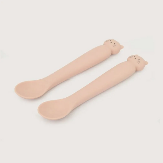 Set 2 Cucharas Gato Color Rosado