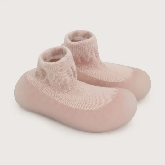 Pantufla Primeros Pasos Rosado Suela De Goma Niña