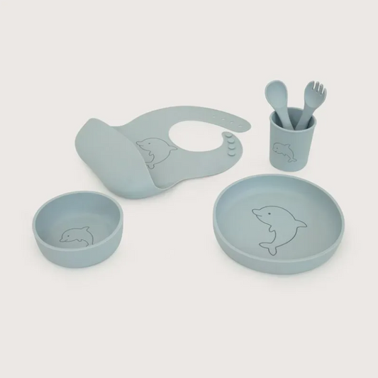Set de Alimentación con Diseño Laser Azul