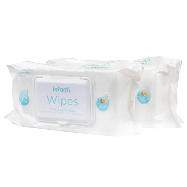 Toallas Húmedas de Agua Wipes 2x80 Infanti