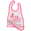 Babero de Alimentación Impermeable PEVA Rosado Dinosaurio