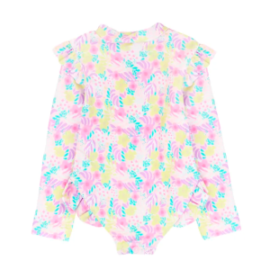 Traje de Baño de Bebé Floreado