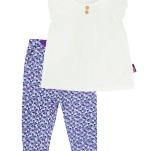 Conjunto de Bebé Niña Blanco/Celeste